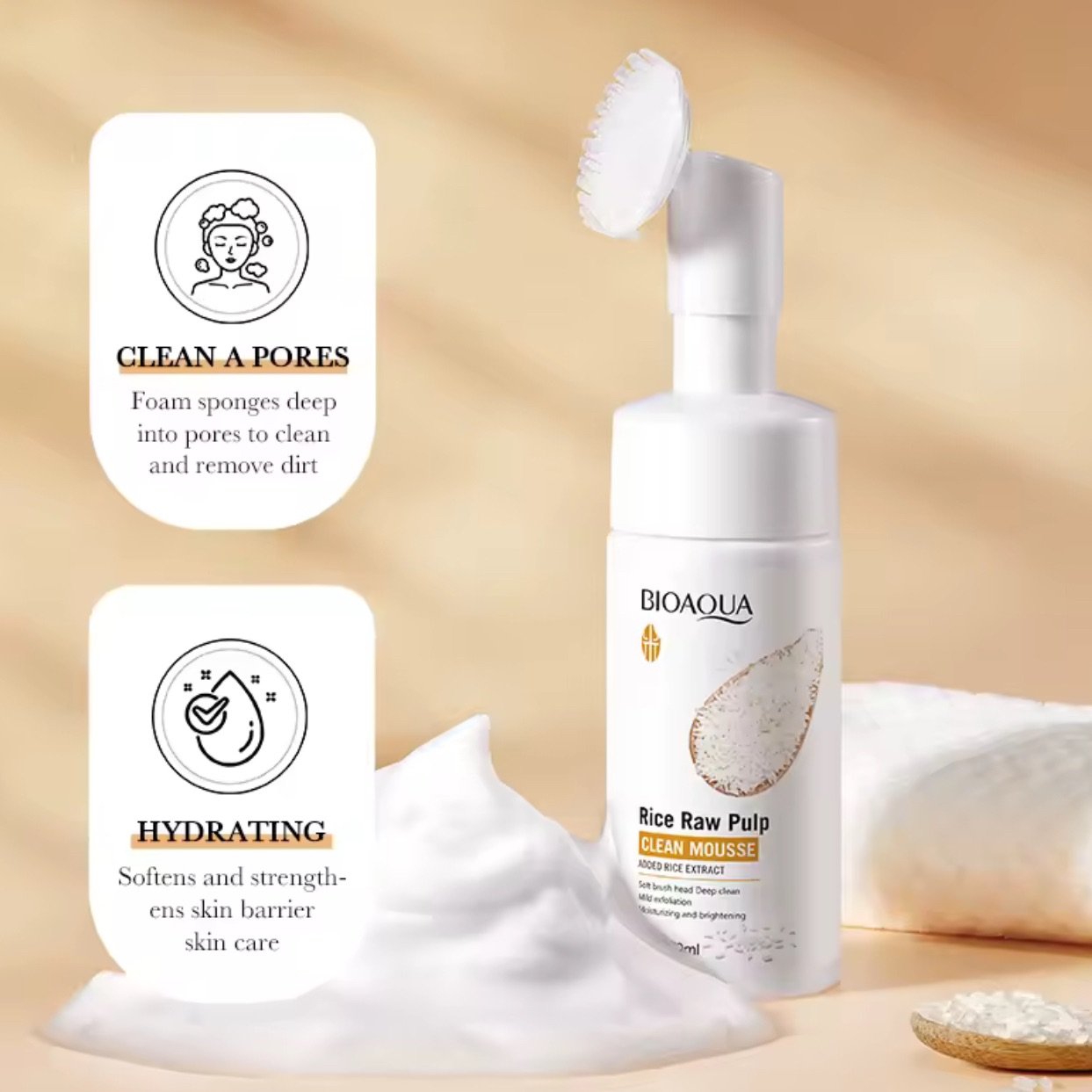 ESPUMA FACIAL DE ARROZ - SADOER